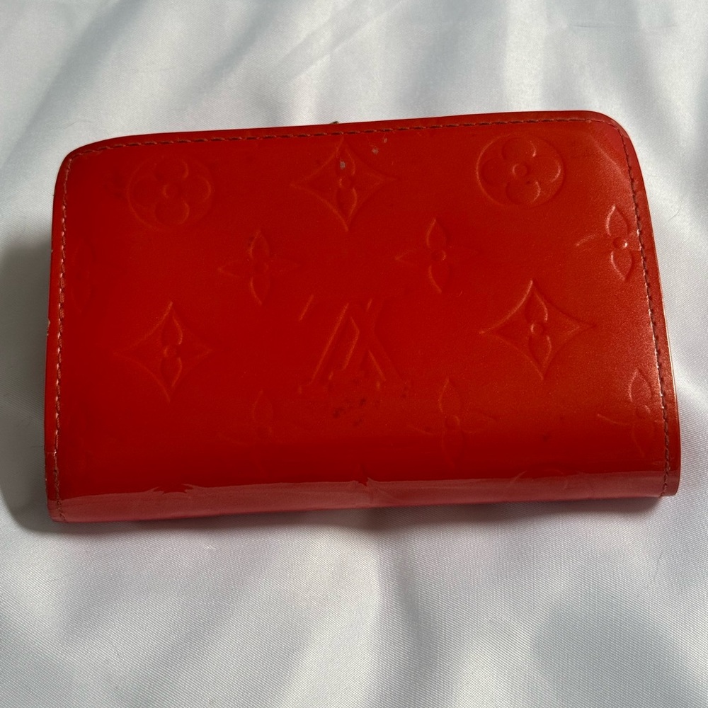 Louis Vuitton Vernis Kisslock Wallet Red Patent Monogram COA - Picture 2 of 11